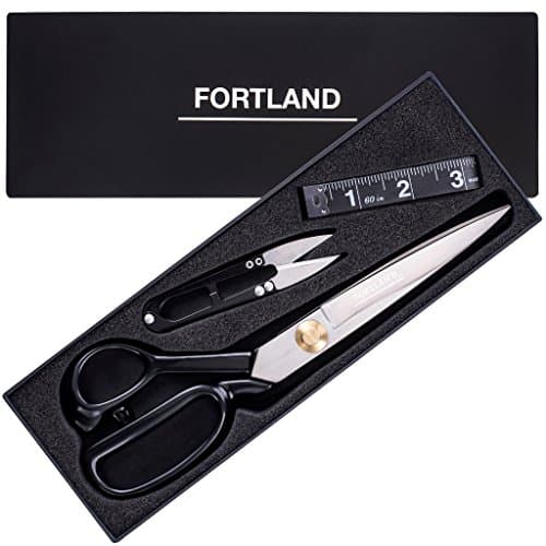 Sewing Scissors for Fabric+Free Thread Snips&Tape Measure.Professional Heavy Duty Scissor Stainless Steel 10inch.Universal All Purpose Cutting Tools.Sharp Shears for Tailor,Office,Art,Craft,Paper,Home