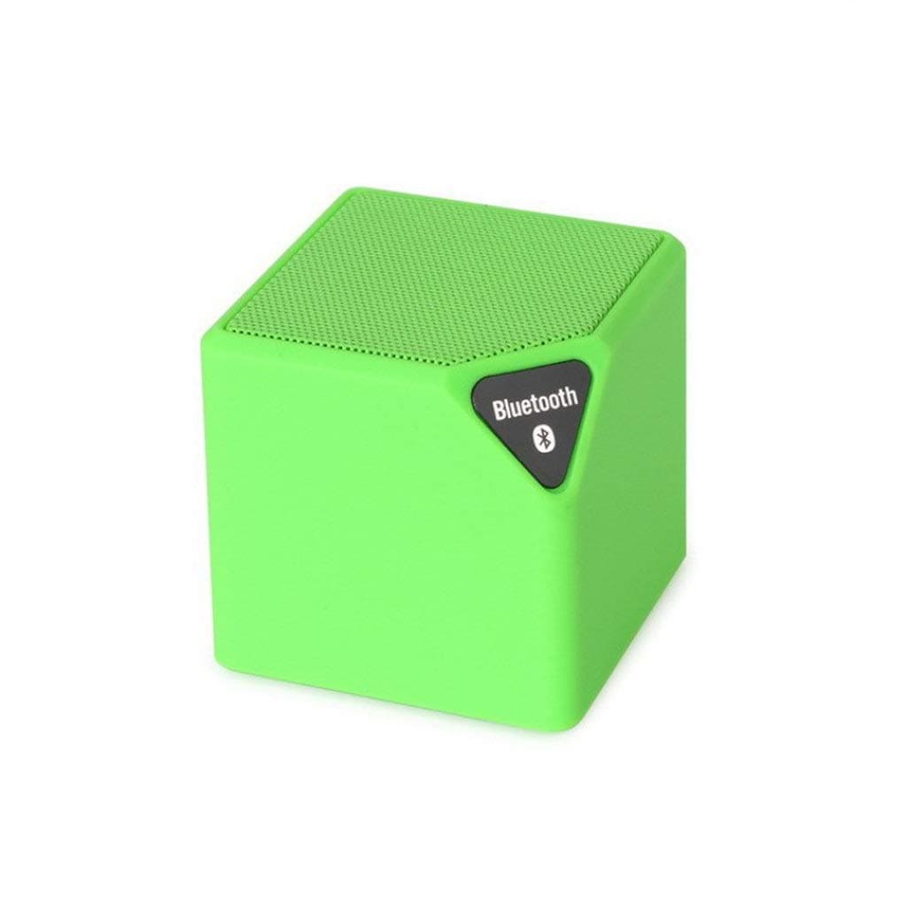 X3 with Lights Rubik's Cube Mini Wireless Bluetooth Audio Gift Custom LED Light Small Box Card Small Speaker (Color : Green)