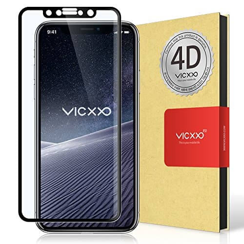 iPhone X Screen Protector Glass , VICXXO iPhone X 3D Full Coverage Tempered Glass Screen Protector for Apple iPhone X / iPhone 10