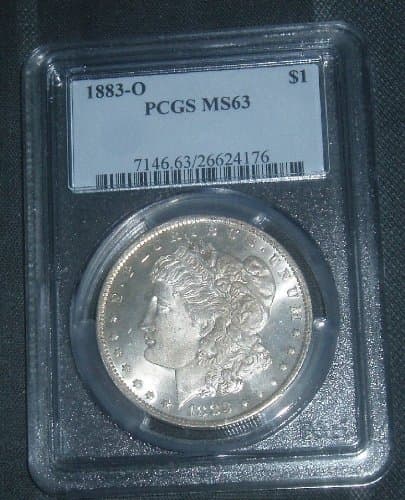 1883 O Morgan dollar graded MS 63 by PCGS