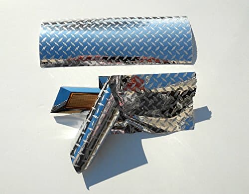 DownardWraps™ Chrome Diamond Plate Pattern Decal (overlay) You Cut Chevy Emblem overlays from (2) 11" x 5" Sheets - Cutting/Wrapping Instructions Included