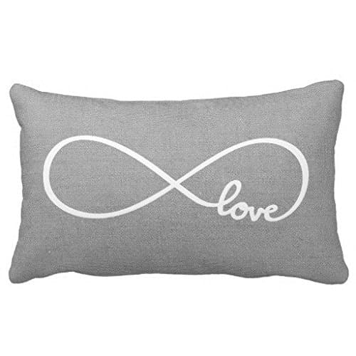 Standard Pillowcase Home Decorative Cushion Case Rustic Gray Love Throw Pillow Cover 12x22 Inches