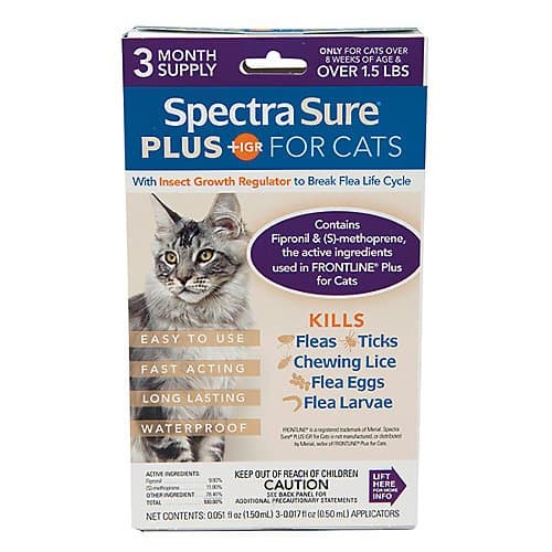 Spectra Sure PLUS IGR Cat Flea/Tick Spot-On 3pk