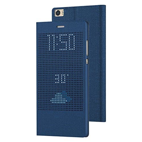 ROSON Slim Dot View Retro Flip Phone Case Cover (Blue)