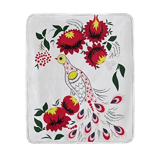 Chen Miranda Firebird Blanket Super Soft Lightweight Warm Blanket Microfiber Season Blanket 50x60 inches for Bed Sofa Couch Office Home Decor