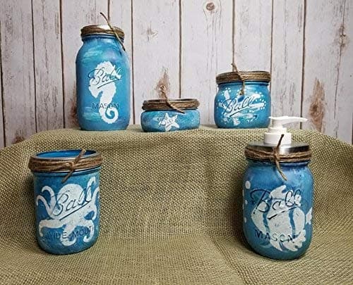 Under The Sea Mason Jar Bathroom Set