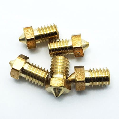 Laptopaid-5PCS 3d Printer 0.2mm 0.3mm 0.4mm 0.5mm 0.6mm Nozzles Extruder Nozzle Print Head for E3D Makerbot