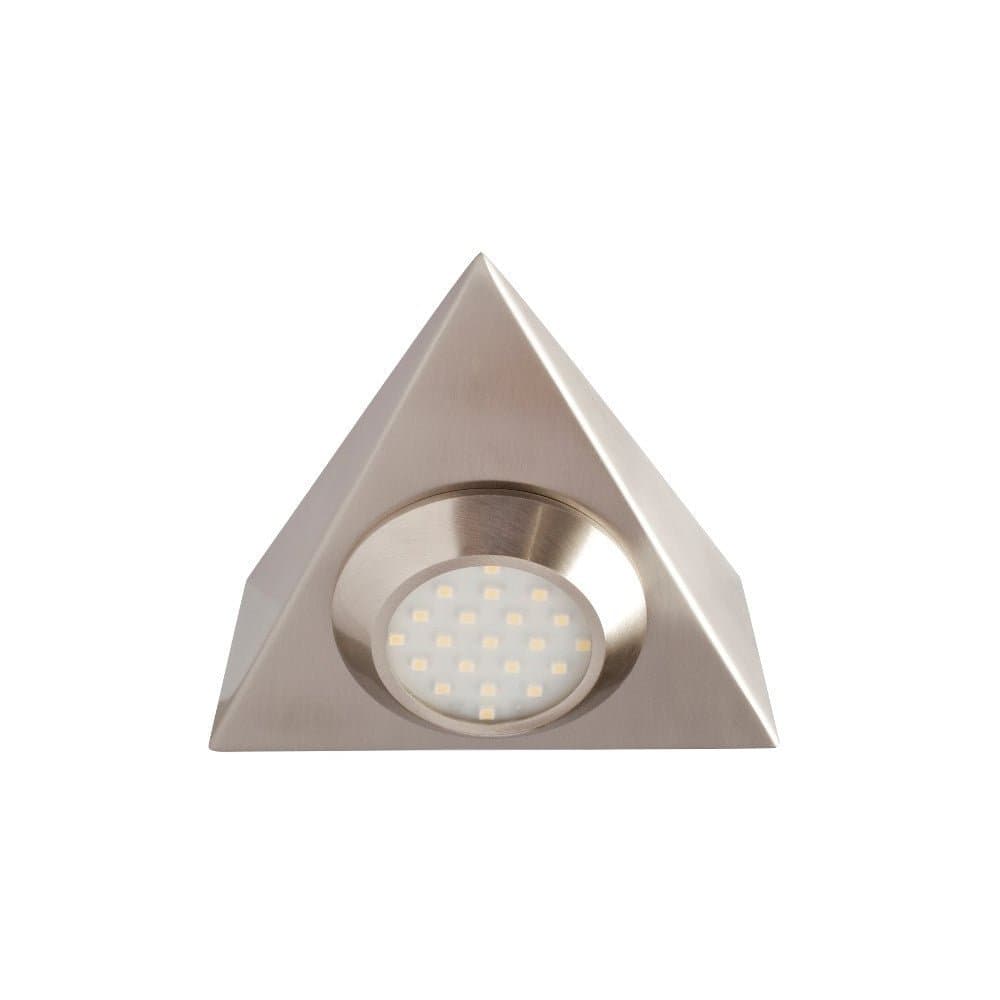 ROBUS PRISM LED TRIANGLE UNDER CABINET LIGHT BRUSHED CHROME FINISH. 2W. COOL WHITE