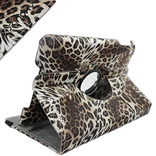 Magnetic 360 Rotating Smart Case Cover for Apple iPad MINI 1/ 2 / 3 rd gen Automatically Wakes and Puts the iPad MINI 3 & 2 & 1 to Sleep by Elegani, LEOPARD BROWN