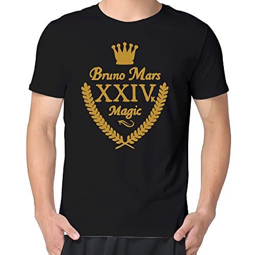 Man's Short Sleeve Bruno Mars - 24K Magic O-Neck T-shirts Printing Top