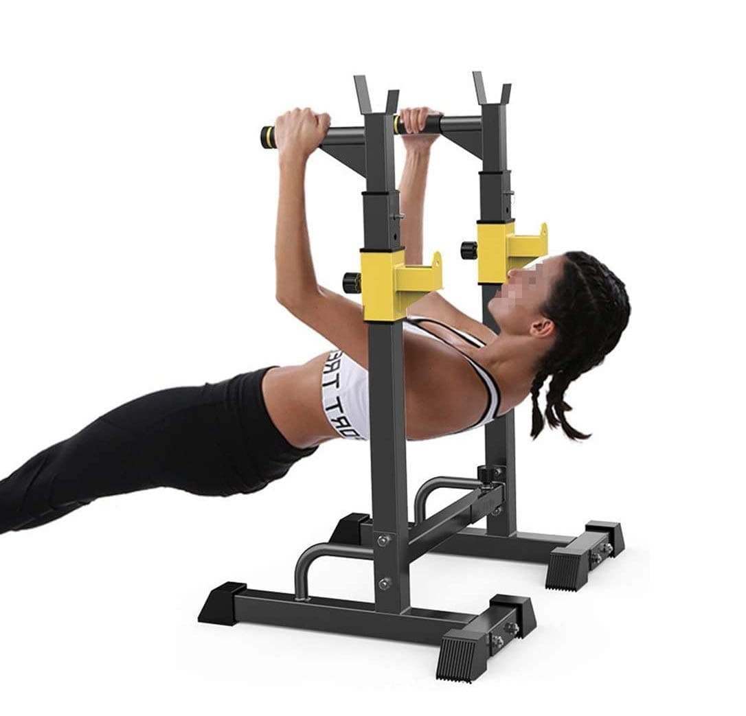 MGIZLJJ Heavy Duty Adjustable Power Tower Multi-Function Strength Training Dip Stand Workout Station Fitness Equipment Suitable for Both Home and Commercial Use