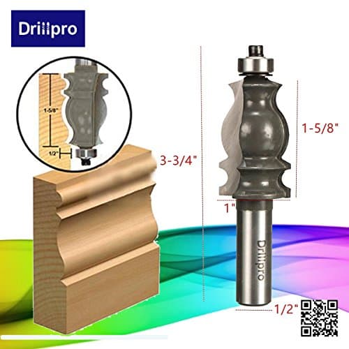 Architectural Molding Router Bit Ogee Chisel Cutter Tool 1/2'' Shank Woodworking