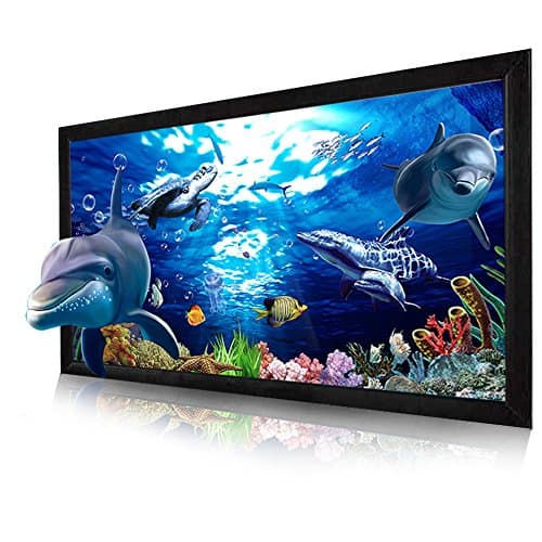 Aluminum alloy flocking Frame,120-inch 16:9 Fixed Frame Home Theater Projection Screen HD High Brightness Gain 1.2 Projector Screen (120" 16:9, Frame Screen)