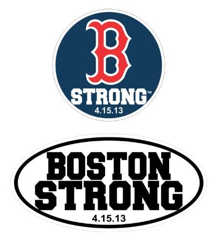B Strong Boston Strong 2 Pack 2" & 3" Decals Tribute Runners