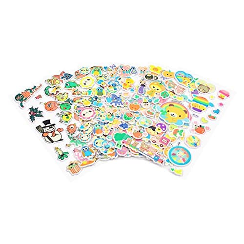 DaGou Luminous Puffy Stickers ,No Repeat Sheets Puffy Sticker Mega Variety, 185+ 3D Puffy Stickers For Kids, Toddlers & Teachers, Including Fruit, cartoon, animals, Christmas .....