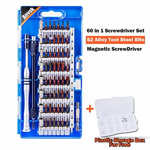 Precision Screwdriver Set 60 in 1 Magnetic Driver Kit with 56 Bits Small Repair Tool for iPhone,ipad,MacBook,Xbox,CellPhone,Tablet,Camera,GameConsole,Electronics.Screws Storage Box included (Blue)