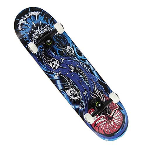 Chaokele Double Kick Concave Deck Pro&Primary Skateboard Prehistoric life
