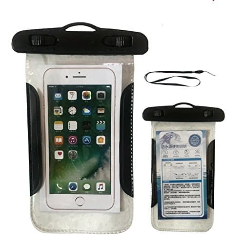 ZHXIN Universal Waterproof Case with Sensitive PVC Touch Screen, Cellphone Dry Bag Pouch for iPhone7plus/6s/6/6s Plus Samsung Galaxy s8/s7 and Other Phone Under 6.0 inch(Black)