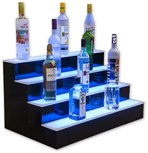 4 Tier LED Lighted Liquor Display (30" Length)