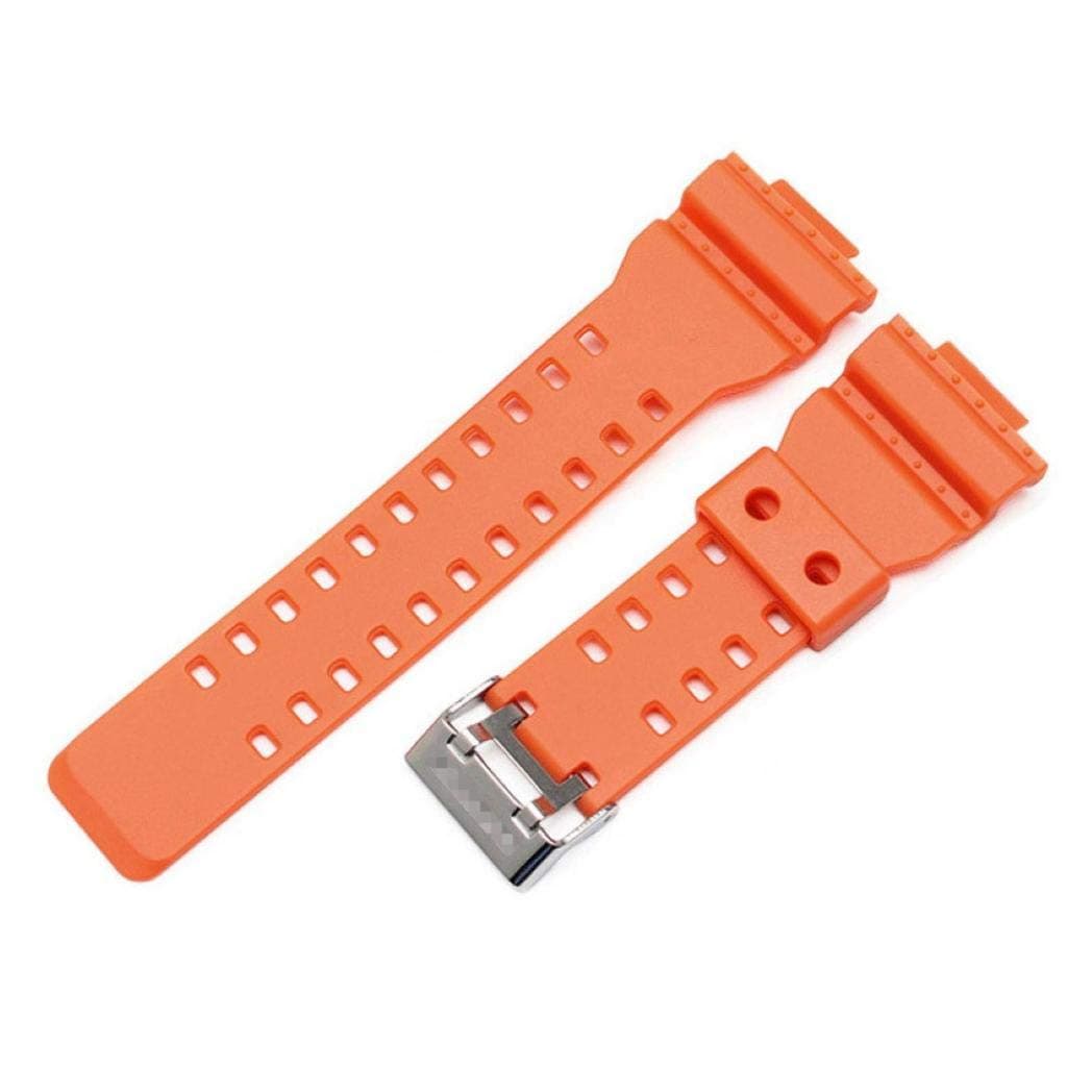 Replacement Breathable Watch Strap Band for Casio G-Shock GA-110GB GA100 GD120 - Orange