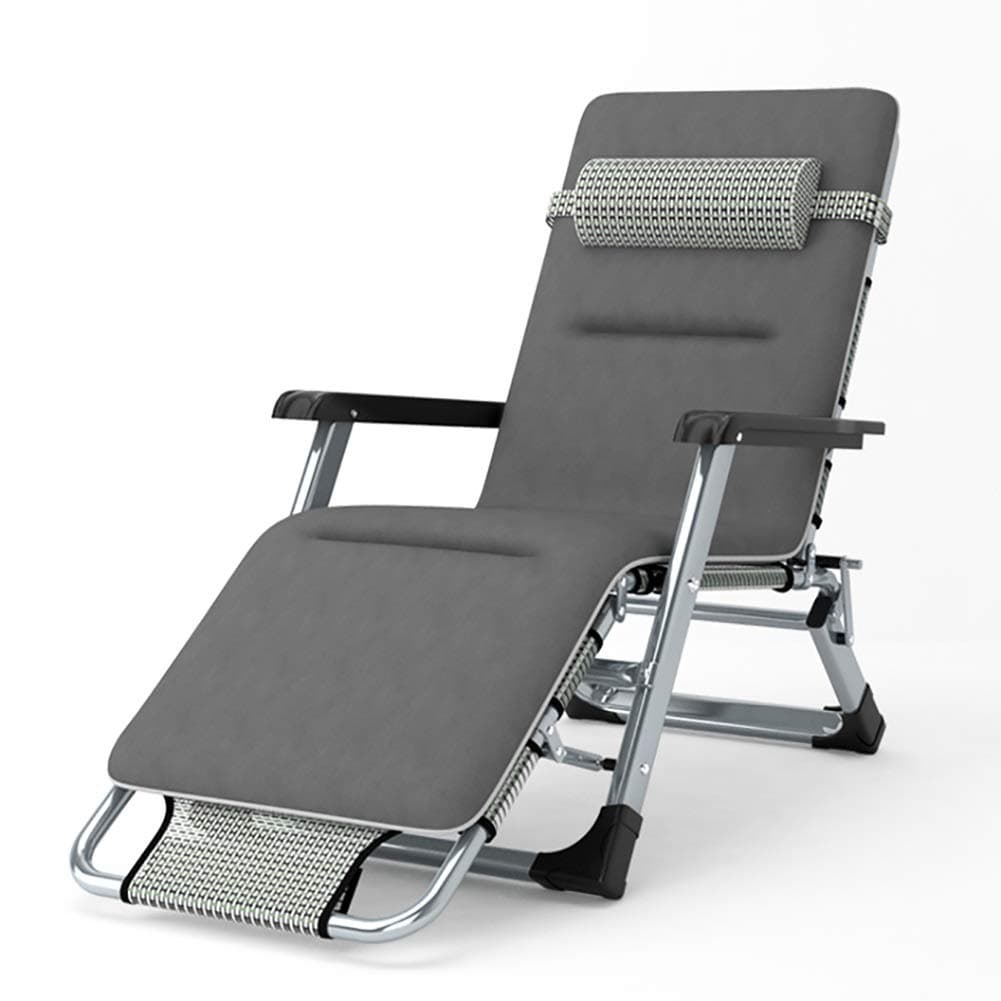 Recliners Oversized Folding Zero Gravity Chair for Heavy Duty People, Adjustable Patio Lounge Chairs w/Pad for Garden Pool Yard Beach, Support 440lbs (Color : Style 2)
