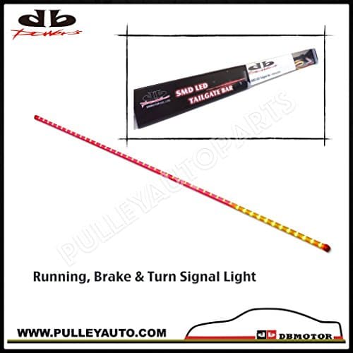 DBMOTOR - 48" LED Tailgate Light Bar with Running, Brake & Turn Signal for Dodge Ram (Weatherproof & Smoked PC Lens)
