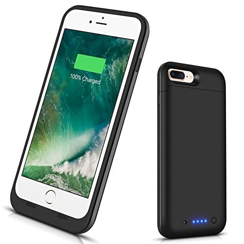 VinPone iPhone 8 Plus/iPhone 7 Plus Battery Case, Portable Charging Case (5.5 inch) Rechargeable Juice Power Bank Case for iPhone 7 Plus,8 Plus (Black)