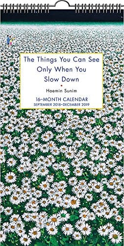 The Things You Can See Only When You Slow Down 16-Month 2018-2019 Wall Calendar: September 2018-December 2019 Calendar – Wall Calendar, June 5, 2018