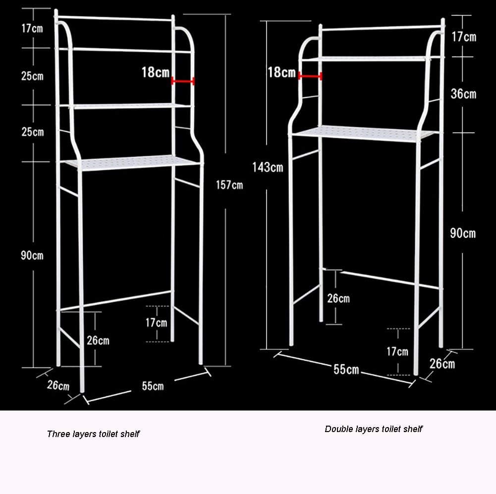 MJY Multi-Functional Bathroom Storage Shelf,Suitable for Over Toilet Washing Machine Shelves Commodity Shelf Laundry Rack MJY/Three Layers