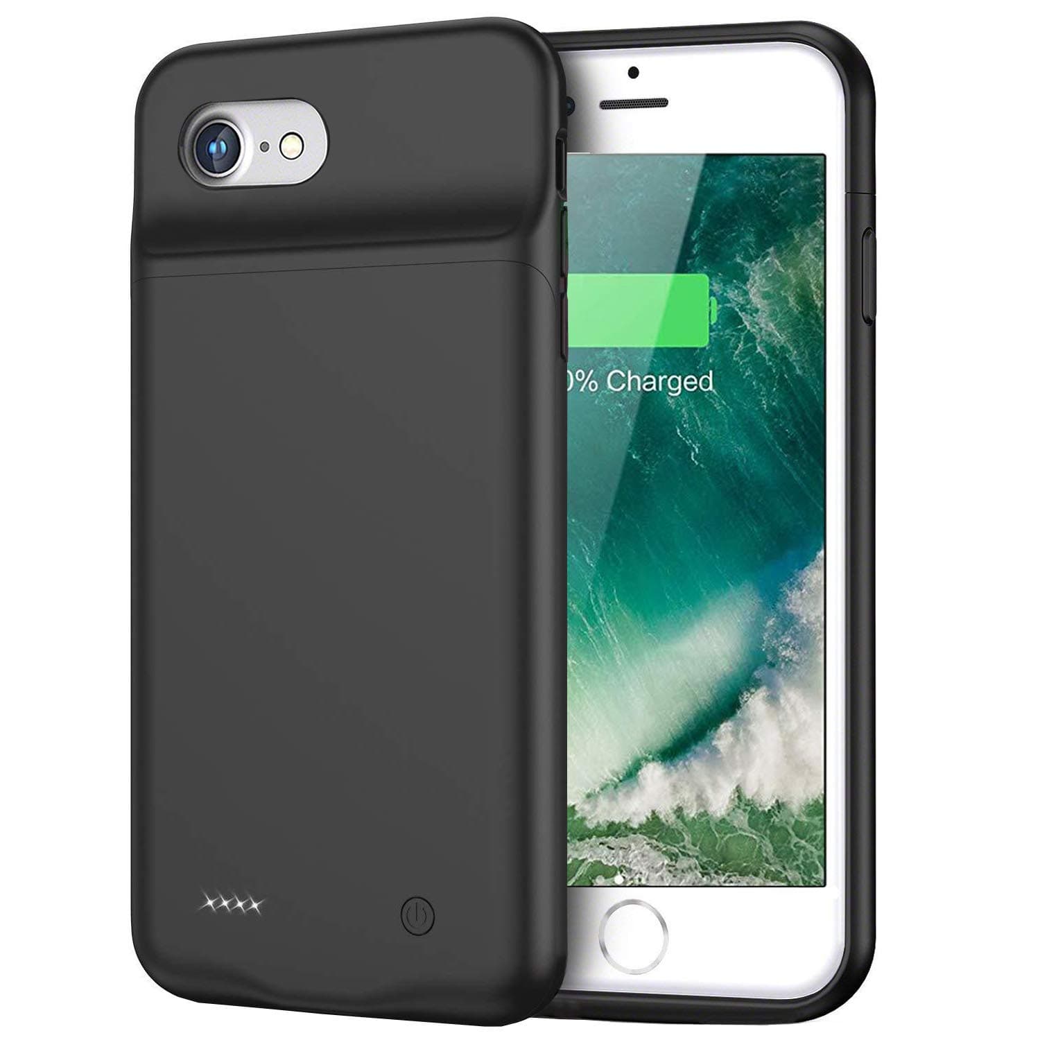 Battery Case for iPhone 8/7/ 6/ 6s, 3000mAh Slim Portable Protective Charging Case Extended Rechargeable Battery Pack for iPhone 8/7/ 6/ 6s (4.7 inch) Charger Case-(Black)