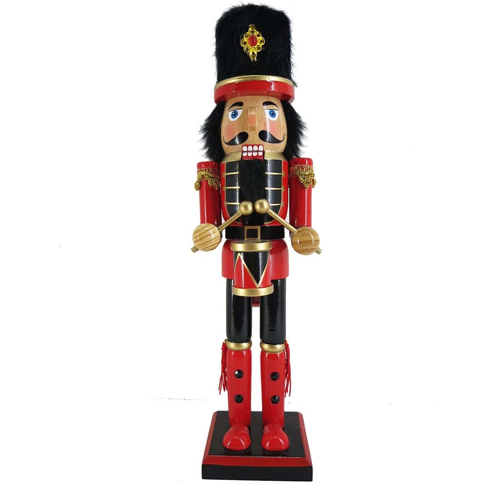 15 Inch Nutcracker with Red Jacket and Drum