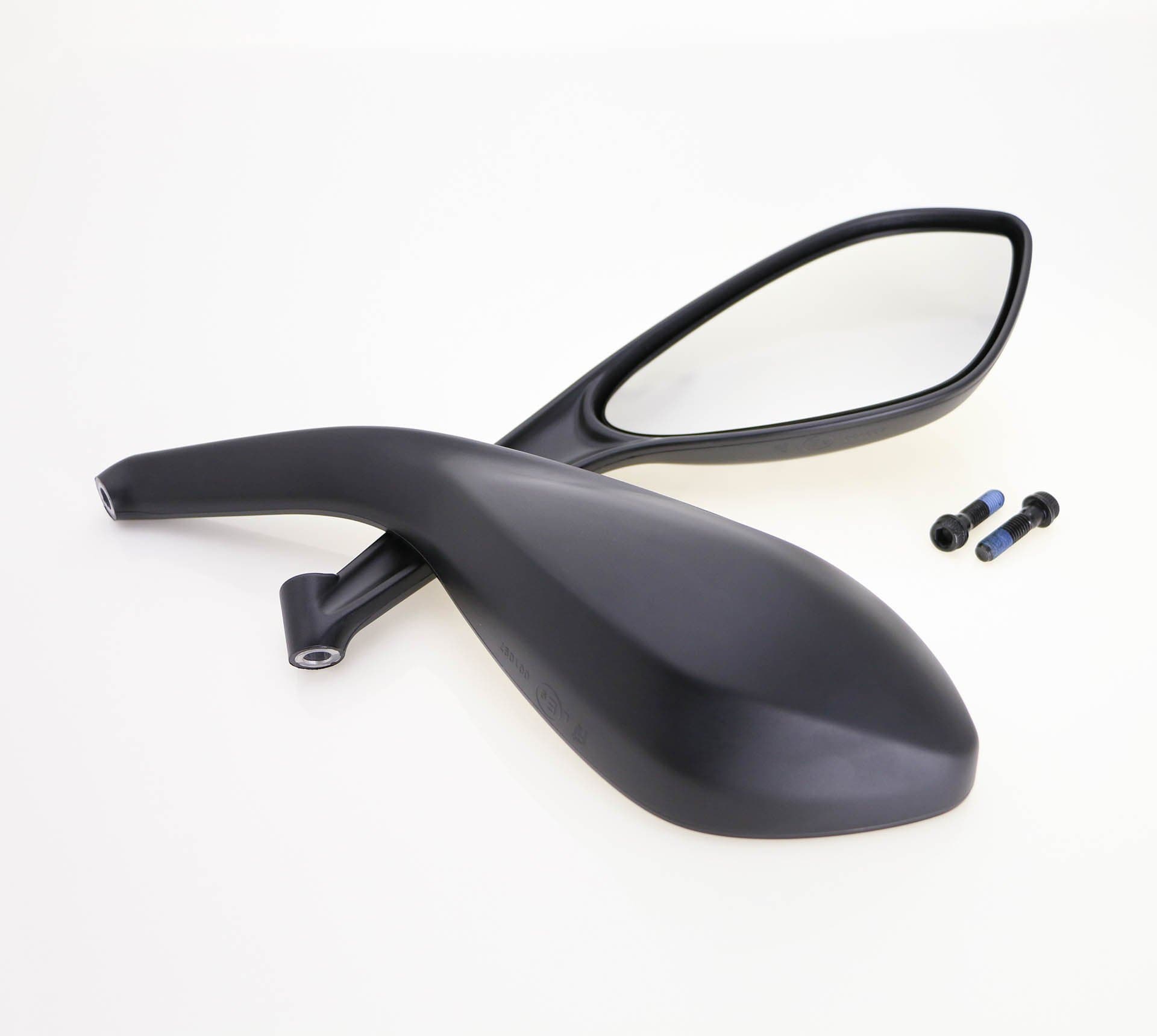 E-Mark Black Mirrors Set Pair For Ducati Monster 1100 796 696 Year 2008-2013