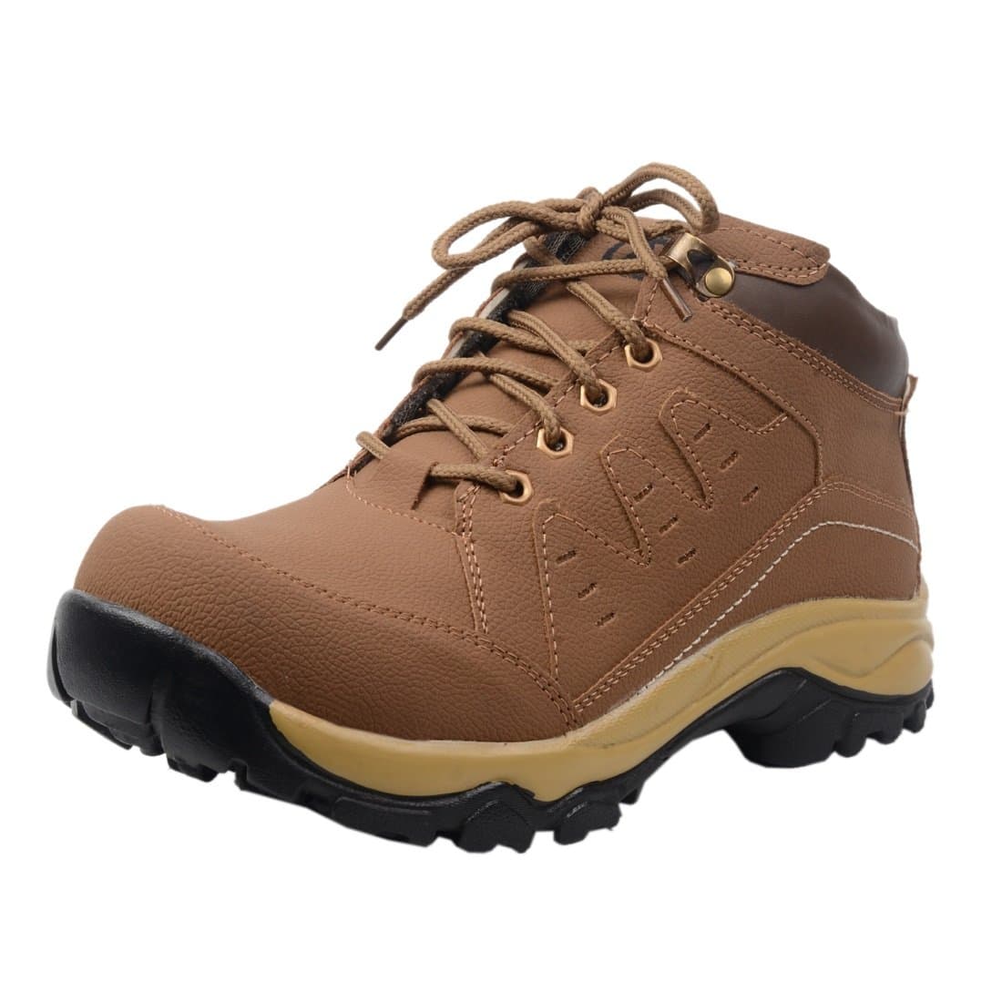 KNOOS Men Synthetic Leather Boots (Tan)