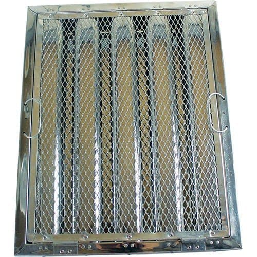 All Points 26-4611 20" x 16" x 2" Thick Stainless Steel Hood Filter with Hook and Spark Arrestor - Kleen-Gard