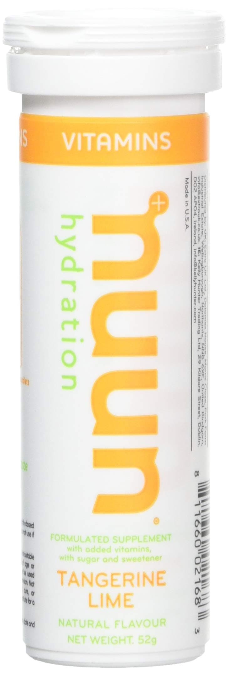 Nuun Vitamins Drinks Tablet, Tangerine Lime Natural Flavour - Pack of 2 Tubes, 12 Tabs Per Tube, Enhanced for Energy and Daily Health, 24 Tablet