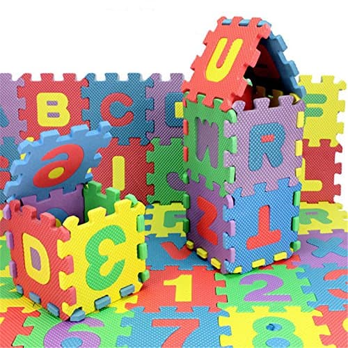 36 pcs EVA Educational Puzzle Foam Mat Interlocking Alphabet & Number - 36 Small Blocks