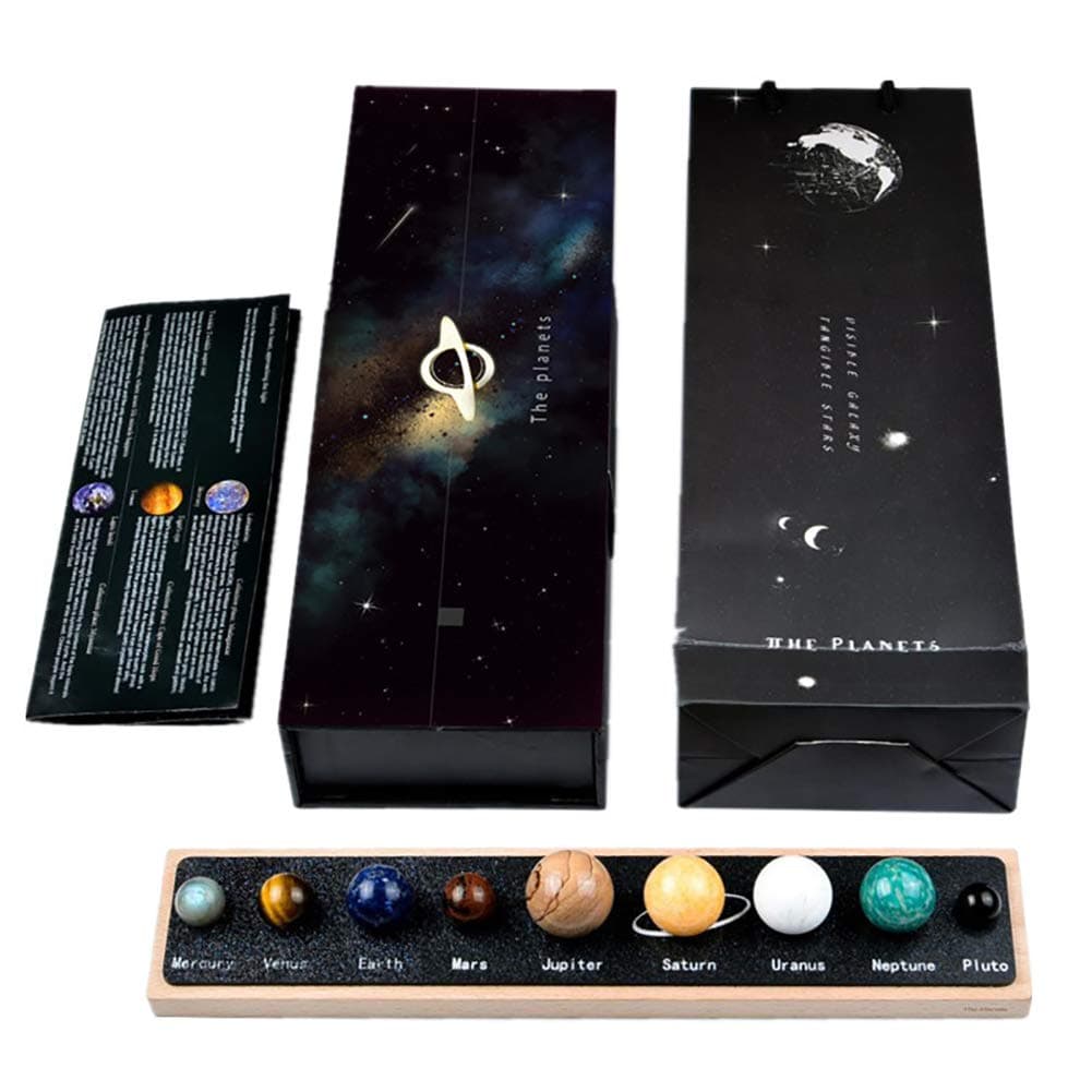 Rock Educational Collection Desk Planets Handmade Natural Gemstone Celestial Creative Gift Home Decorations