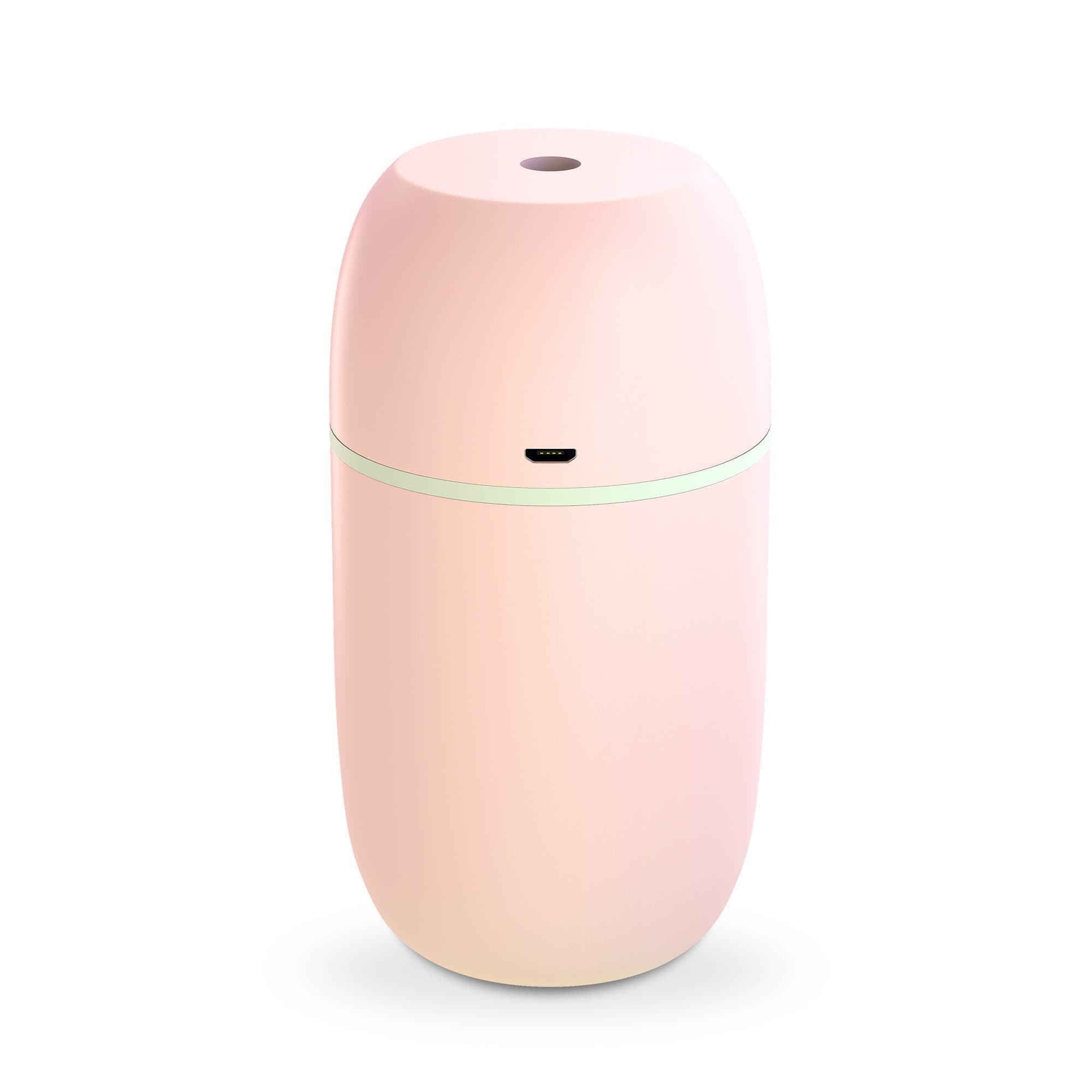 WIMI 252 Tumblr Shape Mini Wireless Humidifier, 280ml USB Wireless Cordless Portable Humidifier with No Noise for Bedroom, Babyroom, Personal Air Diffuser for Car, Cool mist for Desk, Office (Pink)
