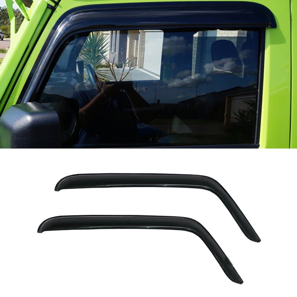 TONYTIM 2-pcs Sun/Rain Guard Vent Shade Window Visors fit 2007 2008 2009 2010 2011 2012 2013 2014 2015 2016 2017 2018 Jeep Wrangler JK 2D/2DR Wind Deflector 92328