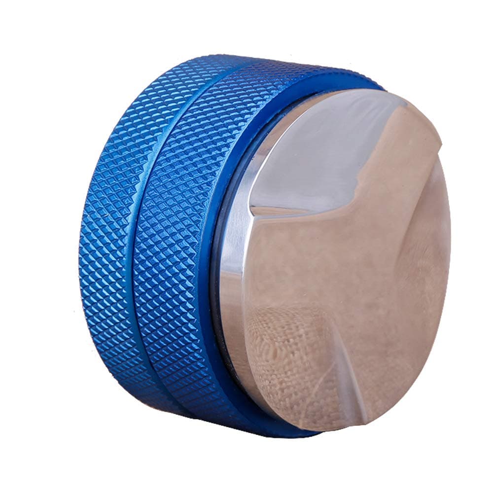 11 Colors 58mm Palm Coffee Tamper/Distributor Three Angled Slopes Base Height with Adjustable Handle for Espresso Ground (Blue)