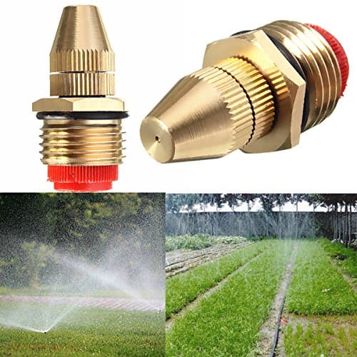 Chinis 1/2 Inch Brass Adjustable Sprinkler Garden Lawn Atomizing Water Sprayer Nozzles