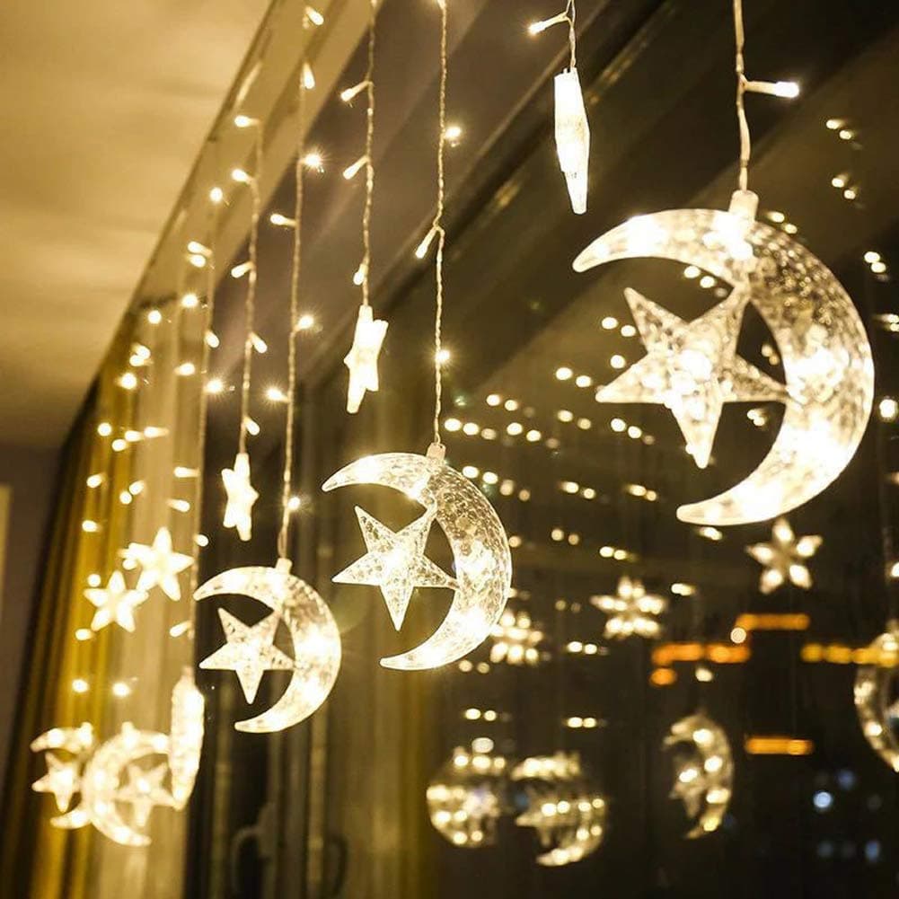 SUN123 LED Moon Star Ramadan EId String Light Islamic Muslim Decoration Party Supply