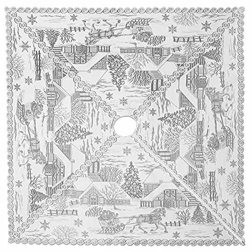 Sleigh Ride 42x42 Tree Skirt, White