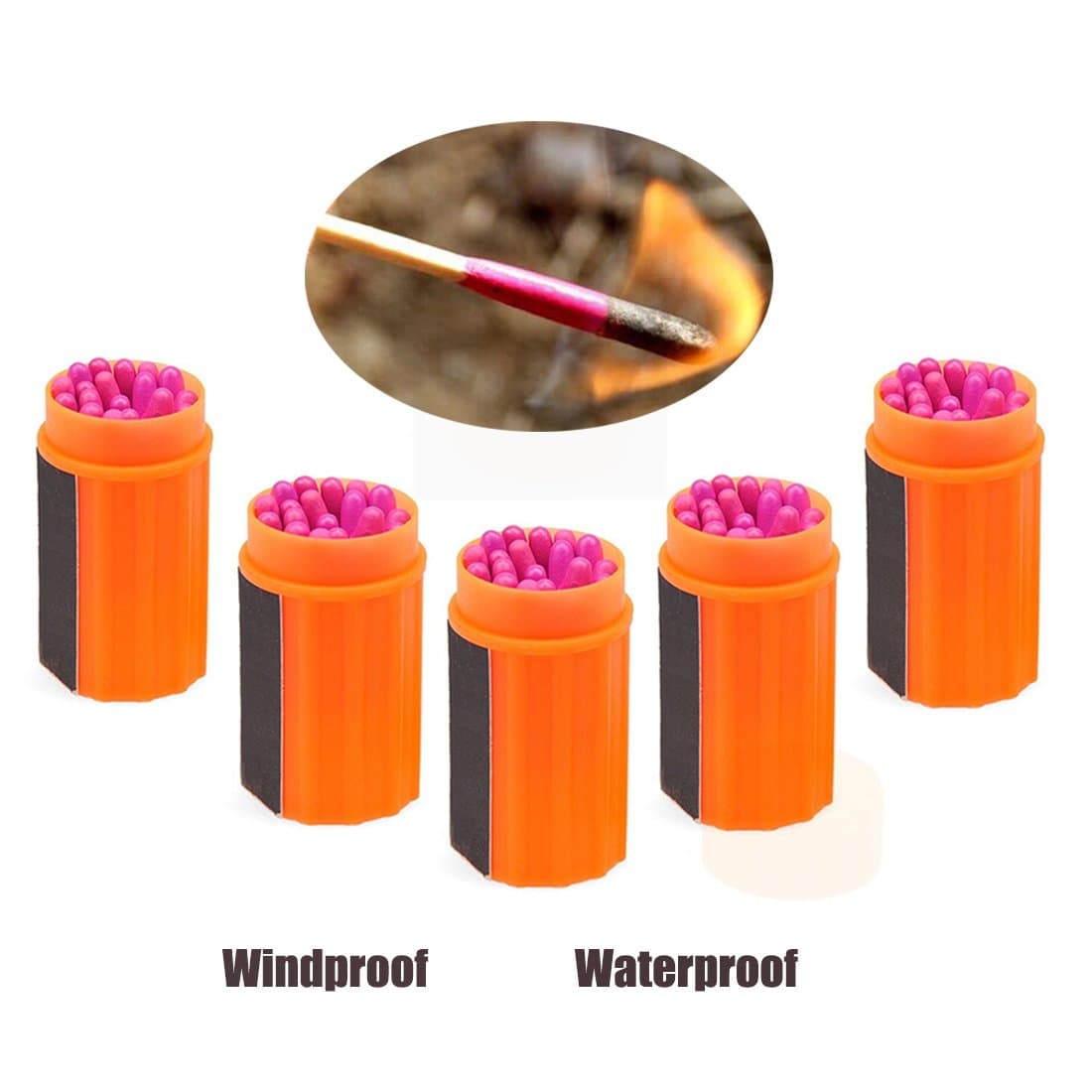 KRY Survival Lighter Portable Matches Windproof Waterproof with Extra-large Head Survival Tool For Outdoor Camping Hiking Emergency Matches