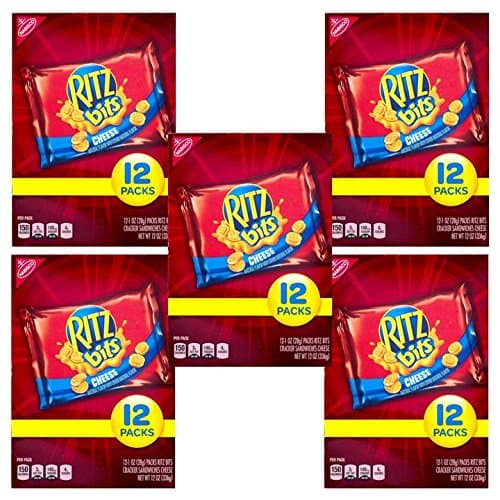 Nabisco Ritz Bits Cheese Munch Packs, 12 oz 12 Count (Pack of 5)
