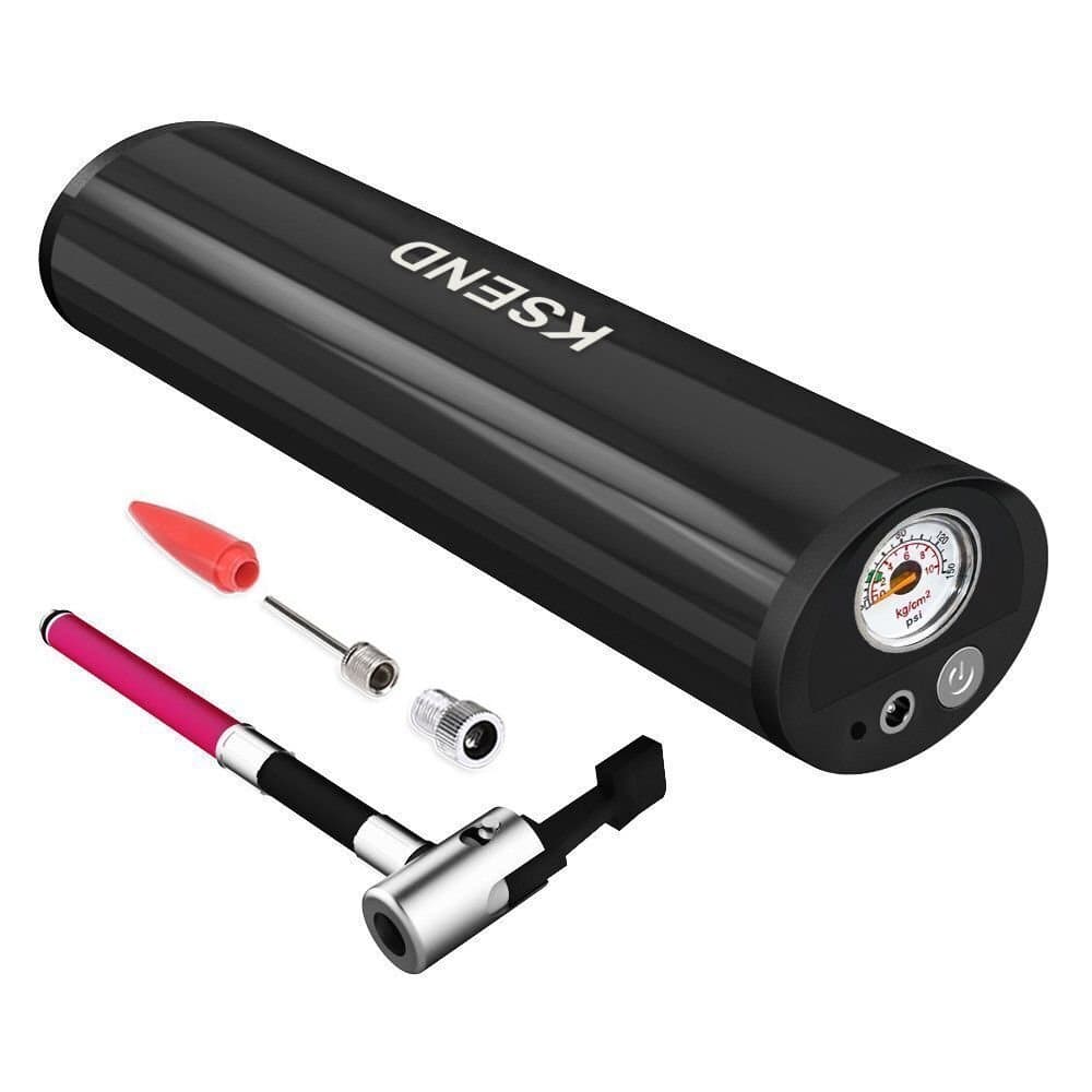KSEND Portable Air Compressor Mini Electric Pump Hand-Held Cordless Tire inflator to 150PSI with Rechargeable Li-ion 12V for Car Bicycle Motorcycle and Other Inflatables