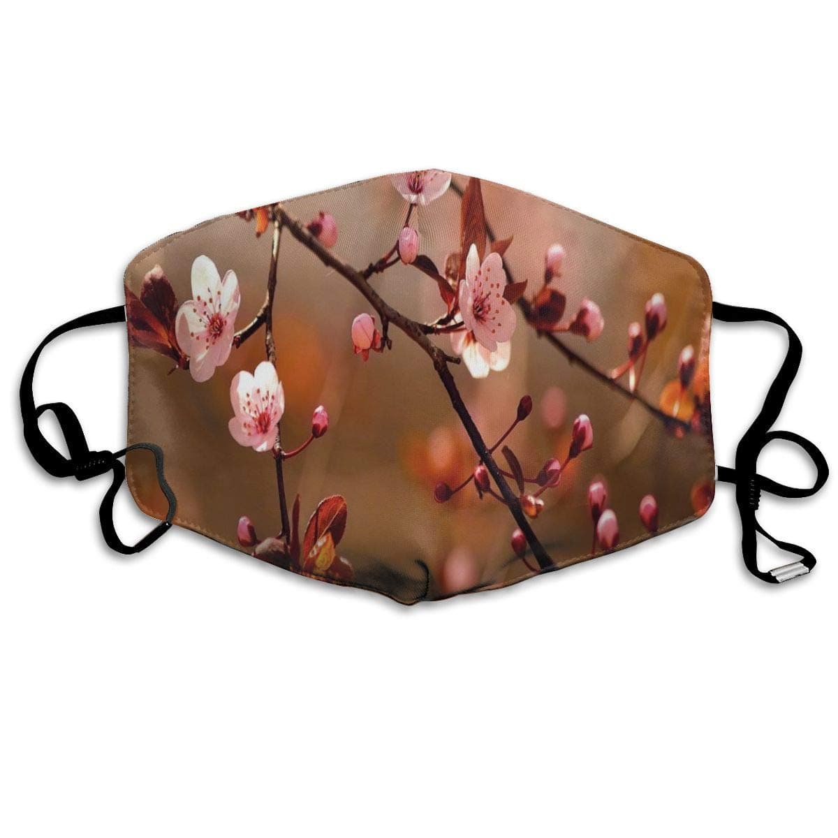 Comfortable Windproof mask,Cherry Blossom Sakura Tree Branches Flowering Japanese Flourishing Print,Printed Facial decorations for adult