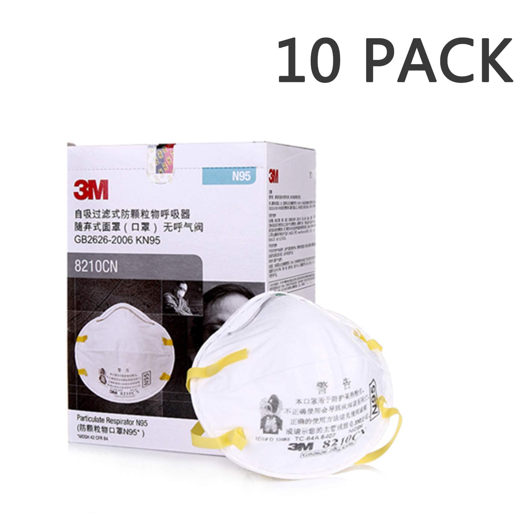 3M PARTICULATE Respirator 8210 N95 10 PC