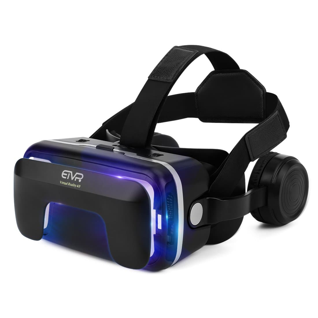 3D VR Headset, Immersive Virtual Reality Glasses with Builted-in Stereo Adjustable Headphone - Adjustable FD & PD and Comfortable Straps - for iPhone & Android Smartphones of 4.7" - 6.0"