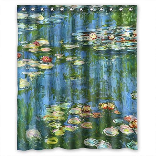 Polyester Claude Monet Art Painting Bath Curtains Width X Height / 60 X 72 Inches / W H 150 By 180 Cm Best Choice For Boys Hotel Mother Relatives. Durable - Fabric